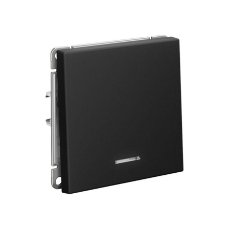 Выключатель 1-кл. ArtGallery 10AX с подсветкой быстрозажим. клем. механизм карбон SE GAL001013S