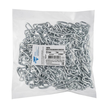 Цепь короткозвенная 3мм DIN 766 (5м) Tech-Krep/Zitar 127865