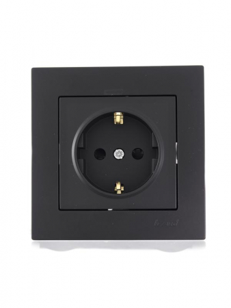 Розетка 1-м СП Vesna с заземл. защ. шторки ПБТ механизм черн. бархат LEZARD 742-4288-124B Розетка 1-м СП Vesna с заземл. защ. шторки ПБТ механизм черн. бархат LEZARD 742-4288-124B