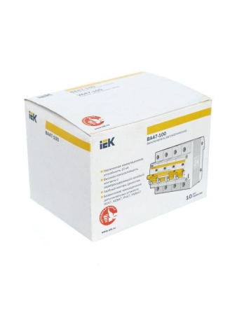 Выключатель автоматический модульный 4п C 80А 10кА ВА47-100 KARAT IEK MVA40-4-080-C Выключатель автоматический модульный 4п C 80А 10кА ВА47-100 KARAT IEK MVA40-4-080-C