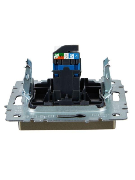 Розетка компьютерная СП RJ45 кат.6 BRITE РК11-БрШ механизм шампань IEK BR-K10-2-K37 Розетка компьютерная СП RJ45 кат.6 BRITE РК11-БрШ механизм шампань IEK BR-K10-2-K37