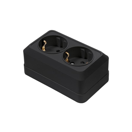 Розетка 2-м BOLLETO с заземл. накладная черн. 7128B IN HOME 4690612061061 Розетка 2-м BOLLETO с заземл. накладная черн. 7128B IN HOME 4690612061061