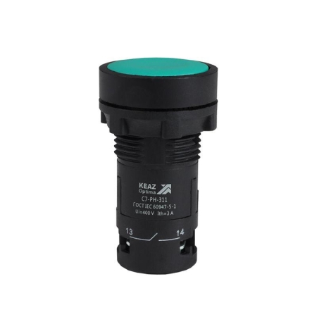 Кнопка с фиксацией OptiSignal Compact D22 С7-PH-311 зел. 1НО+1НЗ XB7NH35 КЭАЗ 362074
