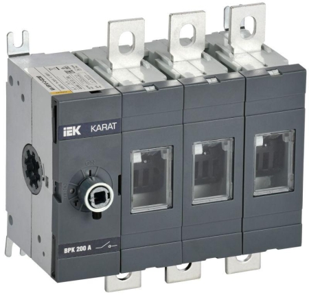 Выключатель-разъединитель ВРК 3п 200А без рукоятки KARAT IEK KA-VR10-3-0200 Выключатель-разъединитель ВРК 3п 200А без рукоятки KARAT IEK KA-VR10-3-0200
