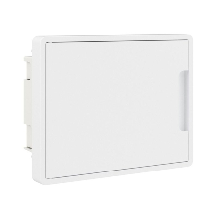 Щиток встраиваемый FRAME 8мод. с бел. дверцей с 2 шинами PEN на 6 и 8 отверст. бел. DKC F08B1WW