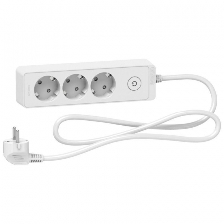 Удлинитель UNICA EXTEND 3 розетки 2К+З кабель 1.5м бел. SchE ST9431W Удлинитель UNICA EXTEND 3 розетки 2К+З кабель 1.5м бел. SchE ST9431W