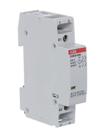 Контактор ESB20-20N-06 модульный (20А АС-1 2НО) катушка 230В AC/DC ABB 1SBE121111R0620 Контактор ESB20-20N-06 модульный (20А АС-1 2НО) катушка 230В AC/DC ABB 1SBE121111R0620