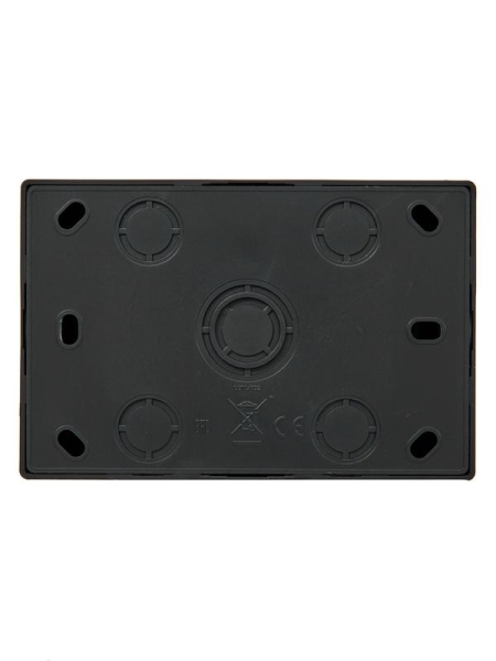 Розетка 2-мест. с заземл. LETO закрытый корпус ПБТ черн. бархат LEZARD 752-4200-127B