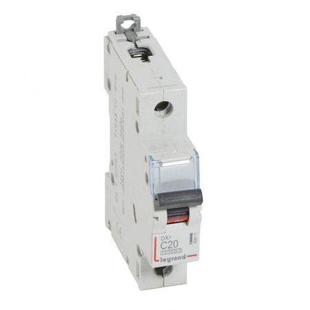 Выключатель автоматический модульный 1п C 20А 16кА DX3 10000 1мод. 230/400В Leg 409115 Выключатель автоматический модульный 1п C 20А 16кА DX3 10000 1мод. 230/400В Leg 409115