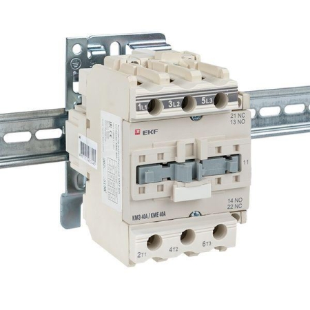 Контактор КМЭ 40А кат. 195.5-253В AC 1НО+1НЗ EKF ctr-s-40-220 Контактор КМЭ 40А кат. 195.5-253В AC 1НО+1НЗ EKF ctr-s-40-220