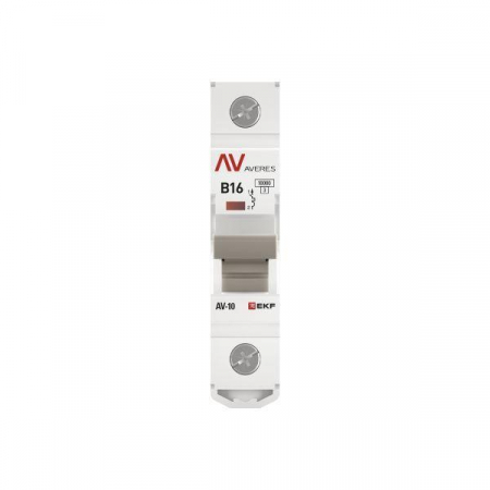 Выключатель автоматический модульный 1п B 16А 10кА AV-10 AVERES EKF mcb10-1-16B-av Выключатель автоматический модульный 1п B 16А 10кА AV-10 AVERES EKF mcb10-1-16B-av