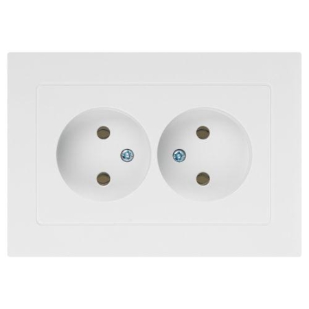 Розетка 2-м СП Accent 6-204-01 16А IP20 250В 2P AL/CU бел. Intro Б0063447 Розетка 2-м СП Accent 6-204-01 16А IP20 250В 2P AL/CU бел. Intro Б0063447