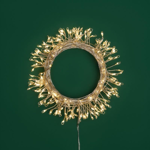 Гирлянда светодиодная "Роса "Фейерверк" 10м 250LED тепл. бел. 7.2Вт IP20 с контроллером на катушке Neon-Night 303-436