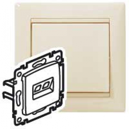 Розетка компьютерная 1-м СП Valena RJ45 UTP механизм сл. кость (DIY-упак.) Leg 695624 Розетка компьютерная 1-м СП Valena RJ45 UTP механизм сл. кость (DIY-упак.) Leg 695624