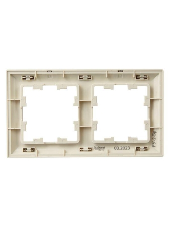 Рамка 2-м BRITE РУ-2-Бр беж./шампань IEK BR-M22-12-3-K10 Рамка 2-м BRITE РУ-2-Бр беж./шампань IEK BR-M22-12-3-K10