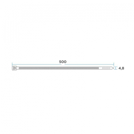 Хомут кабельный 4.8х500 нейл. бел. (уп.100шт) Rexant 07-0500 Хомут кабельный 4.8х500 нейл. бел. (уп.100шт) Rexant 07-0500