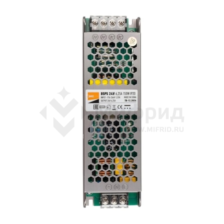 Блок питания для светодиод. ленты BSPS 150Вт 6.25А 24В IP20 метал. Pro+ JazzWay 5015593