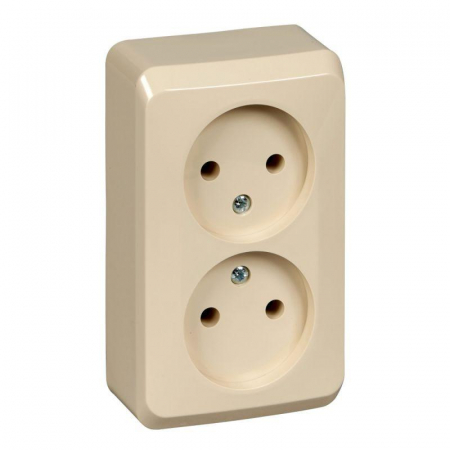 Розетка 2-м ОП Этюд 16А IP20 250В без заземл. без защ. шторок крем. SE PA16-005K Розетка 2-м ОП Этюд 16А IP20 250В без заземл. без защ. шторок крем. SE PA16-005K