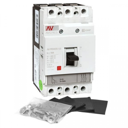 Выключатель автоматический 3п 50А 35кА AV POWER-1/3 TR AVERES EKF mccb-13-50-TR-av Выключатель автоматический 3п 50А 35кА AV POWER-1/3 TR AVERES EKF mccb-13-50-TR-av