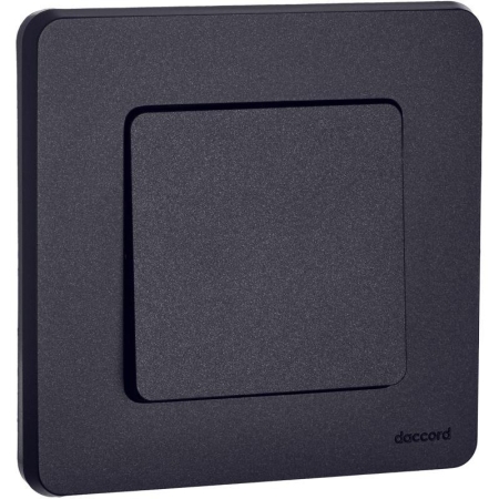 Переключатель 1-кл. Inspiria 10А IP20 250В 10AX механизм антрацит IEK 673653