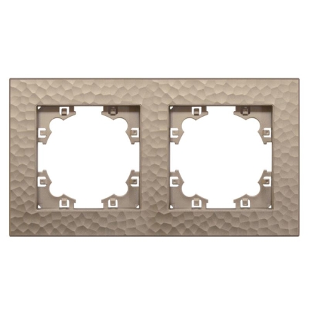 Рамка 2-м Афина фактурная универс. шампань Universal A10044-Br Рамка 2-м Афина фактурная универс. шампань Universal A10044-Br