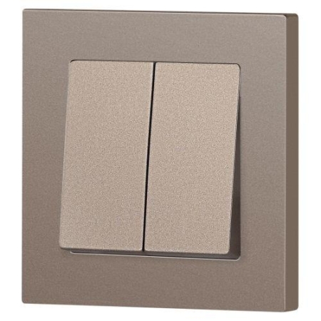 Выключатель 2-кл. СП Accent 6-104-08 10А IP20 250В AL/CU бронза Intro Б0063497