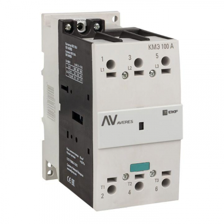 Контактор КМЭ 100А 230В АС AVERES EKF ctr-s-100-00-230-av Контактор КМЭ 100А 230В АС AVERES EKF ctr-s-100-00-230-av