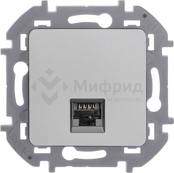 Розетка компьютерная СП Inspiria RJ45 кат.5E UTP IP20 алюм. IEK 673827