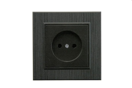 Розетка 1-м Karea LINE STAR без заземл. чер. Makel 86054022 Розетка 1-м Karea LINE STAR без заземл. чер. Makel 86054022