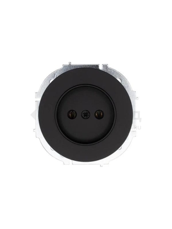 Розетка 1-м СП OSEN без заземл. ПБТ механизм черн. бархат LEZARD 743-4288-121B