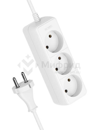 Удлинитель 3х3м без заземл. 16А IP20 ПВС 2х1.5 КОСМОС YKsm3m-3g(K)