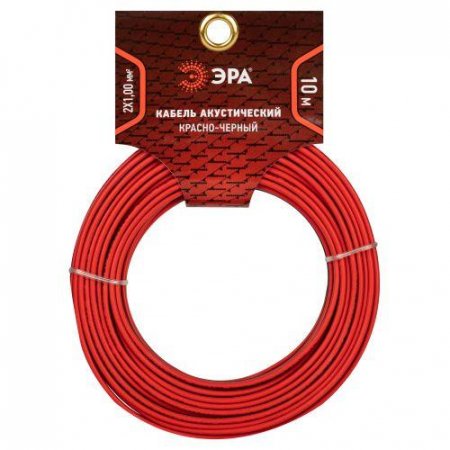 Кабель акустический 2х1 красн./черн. (уп.10м) Эра Б0059292