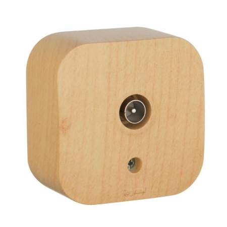 Розетка телевизионная TV 1-м ОП Quteo IP20 с топологией "звезда" дерево IEK 782269 Розетка телевизионная TV 1-м ОП Quteo IP20 с топологией "звезда" дерево IEK 782269