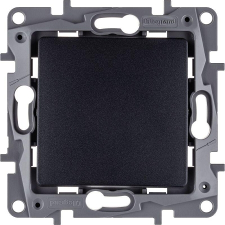 Выключатель 1-кл. СП Etika 10А IP20 250В 10AX авт. зажимы механизм антрацит IEK 672601