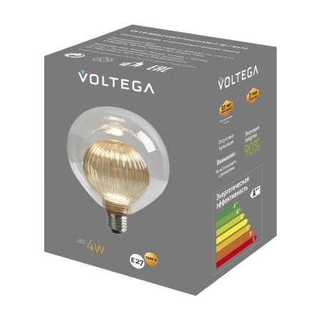 Лампа светодиодная филаментная Loft 271 G125G8027 4Вт 3000К E27 Voltega 8572 Лампа светодиодная филаментная Loft 271 G125G8027 4Вт 3000К E27 Voltega 8572