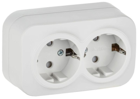 Розетка 2-м ОП GLORY РСш22-3-ХБм 16А с заземл. защ. шторки бел. матов. IEK ERH24-K01M-16 Розетка 2-м ОП GLORY РСш22-3-ХБм 16А с заземл. защ. шторки бел. матов. IEK ERH24-K01M-16
