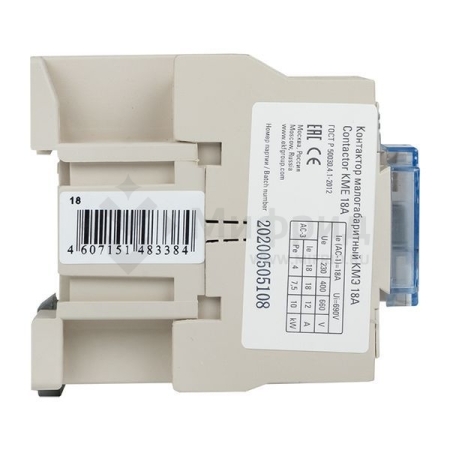 Контактор КМЭ-1 18А кат. 230В AC 1НО EKF ctr-s-18-220