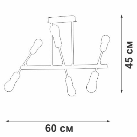 Люстра 6xE27 макс. 40Вт Vitaluce V3010-1/6PL Люстра 6xE27 макс. 40Вт Vitaluce V3010-1/6PL