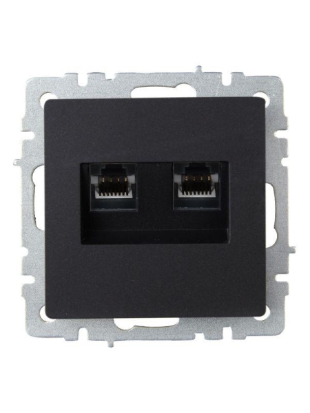 Розетка компьютерная двойн. СП RJ45 кат.6 BRITE РК11-2-БрЧ механизм черн. IEK BR-K20-2-K02 Розетка компьютерная двойн. СП RJ45 кат.6 BRITE РК11-2-БрЧ механизм черн. IEK BR-K20-2-K02