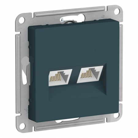 Розетка компьютерная 2-м AtlasDesign RJ45 кат.5E механизм изумруд SE ATN000885 Розетка компьютерная 2-м AtlasDesign RJ45 кат.5E механизм изумруд SE ATN000885