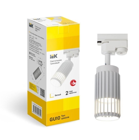 Светильник 4206 декоративный трековый GU10 бел. IEK LT-UPB0-4206-GU10-1-K01 Светильник 4206 декоративный трековый GU10 бел. IEK LT-UPB0-4206-GU10-1-K01