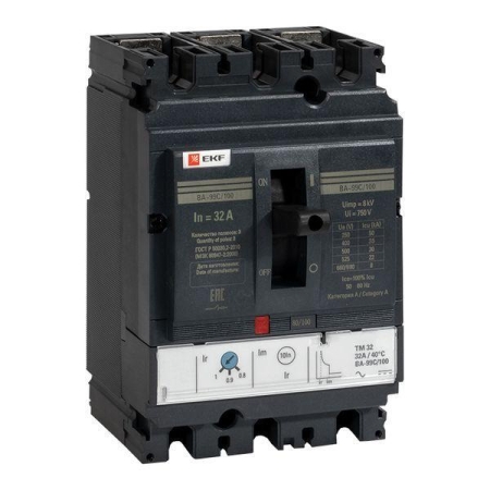 Выключатель автоматический 3п 100/32А 36кА ВА-99C Compact NS PROxima EKF mccb99C-100-32 Выключатель автоматический 3п 100/32А 36кА ВА-99C Compact NS PROxima EKF mccb99C-100-32