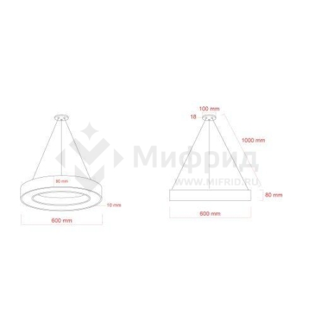 Светильник светодиодный SPO-133-W-40K-045 600х600х80 45Вт 4000К бел. корпус ЛТ ЭРА Б0058904