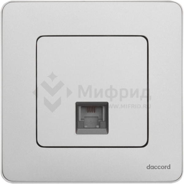 Розетка телефонная СП Inspiria RJ11 IP20 механизм алюм. IEK 673822