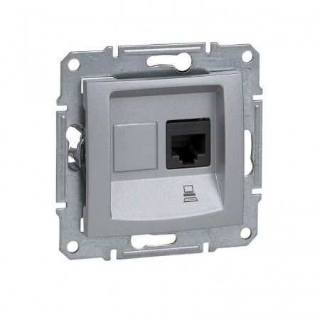 Розетка компьютерная 1-м СП Sedna RJ45 кат.5E UTP неэкранир. механизм алюм. SchE SDN4300160 Розетка компьютерная 1-м СП Sedna RJ45 кат.5E UTP неэкранир. механизм алюм. SchE SDN4300160