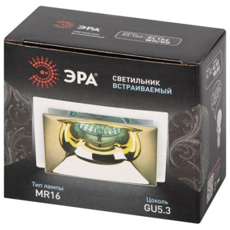 Светильник декоративный KL102 WH/GD MR16 GU5.3 встраив. бел. золото ЭРА Б0056352 Светильник декоративный KL102 WH/GD MR16 GU5.3 встраив. бел. золото ЭРА Б0056352