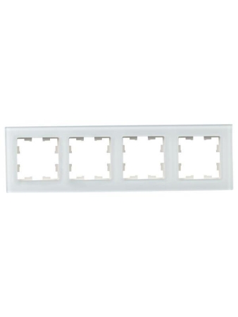 Рамка 4-м BRITE РУ-4-2-Бр стекло бел. матов. IEK BR-M42-G-31-K01