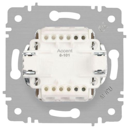 Выключатель 1-кл. СП Accent 6-101-03 10А IP20 250В AL/CU алюм. Intro Б0063437