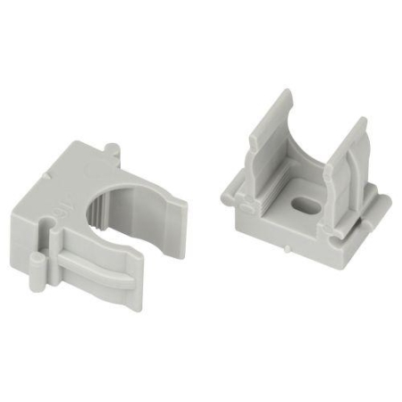 Держатель для труб (клипса) d16мм для прямого монтажа CLIP-16-G-MP сер. (уп.100шт) Эра Б0062103