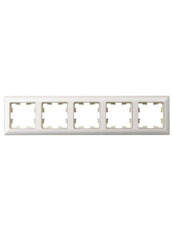 Рамка 5-м BRITE РУ-5-Бр беж./жемчуж. IEK BR-M52-12-1-K10